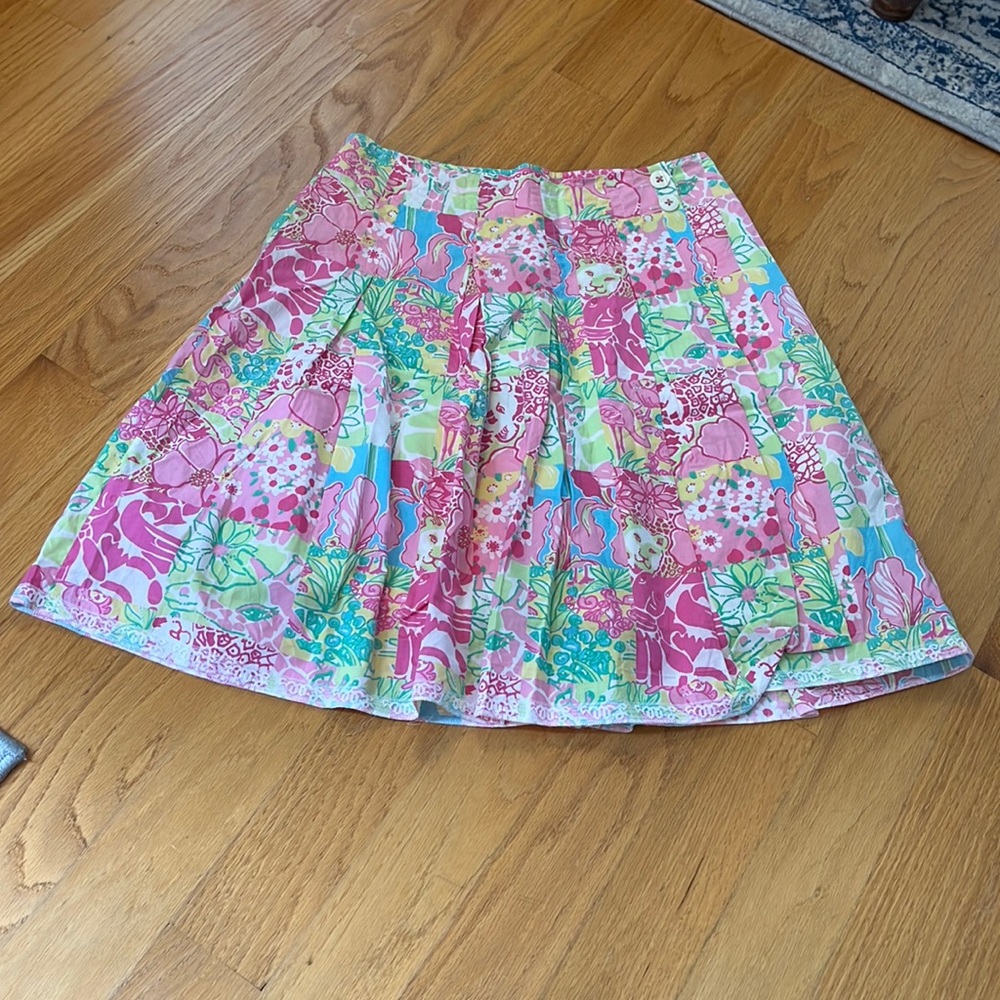Lilly Pulitzer vintage white label pleated skirt size 4 via Parigi patch